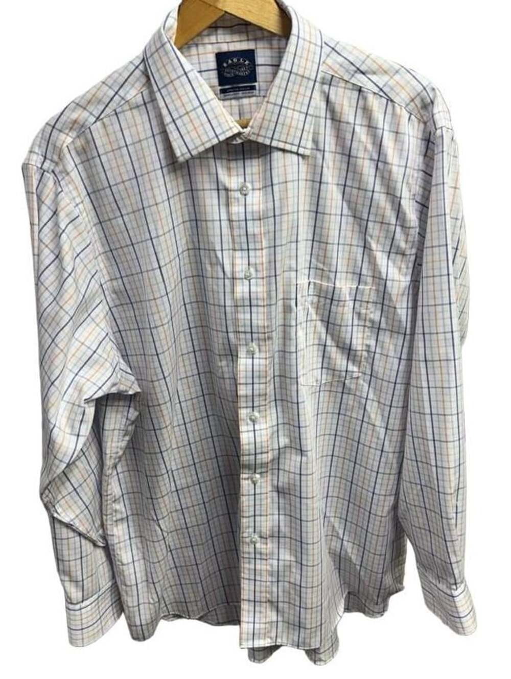 Eagle Shirtmakers Long Sleeve Plaid Button-Up Shirt Size 17.5 34/35 XL